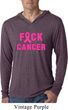 Mens Breast Cancer Shirt F*CK Cancer Lightweight Hoodie Tee T-Shirt