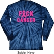 Mens Breast Cancer Shirt F*CK Cancer Long Sleeve Tie Dye Tee T-shirt