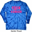 Mens Breast Cancer Shirt F*CK Cancer Long Sleeve Tie Dye Tee T-shirt