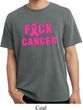 Mens Breast Cancer Shirt F*CK Cancer Pigment Dyed Tee T-Shirt