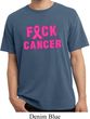 Mens Breast Cancer Shirt F*CK Cancer Pigment Dyed Tee T-Shirt