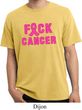 Mens Breast Cancer Shirt F*CK Cancer Pigment Dyed Tee T-Shirt