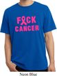 Mens Breast Cancer Shirt F*CK Cancer Pigment Dyed Tee T-Shirt