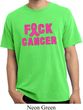 Mens Breast Cancer Shirt F*CK Cancer Pigment Dyed Tee T-Shirt
