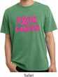 Mens Breast Cancer Shirt F*CK Cancer Pigment Dyed Tee T-Shirt