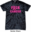Mens Breast Cancer Shirt F*CK Cancer Spider Tie Dye Tee T-shirt
