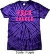 Mens Breast Cancer Shirt F*CK Cancer Spider Tie Dye Tee T-shirt