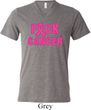 Mens Breast Cancer Shirt F*CK Cancer Tri Blend V-neck Tee T-Shirt