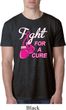 Mens Breast Cancer Shirt Fight For a Cure Burnout Tee T-Shirt