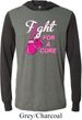 Mens Breast Cancer Shirt Fight For a Cure Lightweight Hoodie Tee