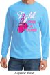 Mens Breast Cancer Shirt Fight For a Cure Long Sleeve Tee T-Shirt