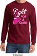 Mens Breast Cancer Shirt Fight For a Cure Long Sleeve Tee T-Shirt