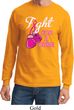 Mens Breast Cancer Shirt Fight For a Cure Long Sleeve Tee T-Shirt