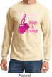 Mens Breast Cancer Shirt Fight For a Cure Long Sleeve Tee T-Shirt
