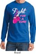 Mens Breast Cancer Shirt Fight For a Cure Long Sleeve Tee T-Shirt