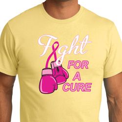 Mens Breast Cancer Shirt Fight For a Cure Organic Tee T-Shirt