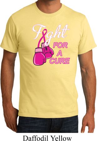 Mens Breast Cancer Shirt Fight For a Cure Organic Tee T-Shirt