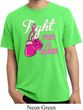 Mens Breast Cancer Shirt Fight For a Cure Pigment Dyed Tee T-Shirt