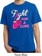 Mens Breast Cancer Shirt Fight For a Cure Pigment Dyed Tee T-Shirt