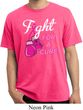 Mens Breast Cancer Shirt Fight For a Cure Pigment Dyed Tee T-Shirt
