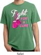 Mens Breast Cancer Shirt Fight For a Cure Pigment Dyed Tee T-Shirt