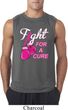 Mens Breast Cancer Shirt Fight For a Cure Sleeveless Tee T-Shirt