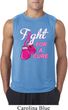 Mens Breast Cancer Shirt Fight For a Cure Sleeveless Tee T-Shirt
