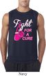 Mens Breast Cancer Shirt Fight For a Cure Sleeveless Tee T-Shirt