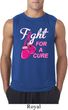 Mens Breast Cancer Shirt Fight For a Cure Sleeveless Tee T-Shirt