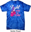 Mens Breast Cancer Shirt Fight For a Cure Spider Tie Dye Tee T-shirt