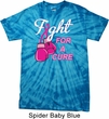 Mens Breast Cancer Shirt Fight For a Cure Spider Tie Dye Tee T-shirt