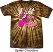 Mens Breast Cancer Shirt Fight For a Cure Spider Tie Dye Tee T-shirt