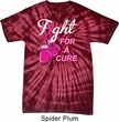 Mens Breast Cancer Shirt Fight For a Cure Spider Tie Dye Tee T-shirt
