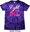 Mens Breast Cancer Shirt Fight For a Cure Spider Tie Dye Tee T-shirt