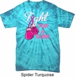 Mens Breast Cancer Shirt Fight For a Cure Spider Tie Dye Tee T-shirt
