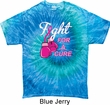 Mens Breast Cancer Shirt Fight For a Cure Tie Dye Tee T-shirt