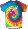 Mens Breast Cancer Shirt Fight For a Cure Tie Dye Tee T-shirt