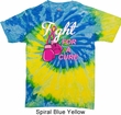 Mens Breast Cancer Shirt Fight For a Cure Tie Dye Tee T-shirt