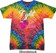 Mens Breast Cancer Shirt Fight For a Cure Tie Dye Tee T-shirt