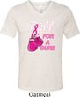 Mens Breast Cancer Shirt Fight For a Cure Tri Blend V-neck Tee T-Shirt