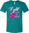 Mens Breast Cancer Shirt Fight For a Cure Tri Blend V-neck Tee T-Shirt