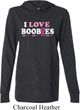 Mens Breast Cancer Shirt I Love Boobies Lightweight Hoodie Tee