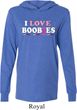 Mens Breast Cancer Shirt I Love Boobies Lightweight Hoodie Tee