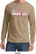 Mens Breast Cancer Shirt I Love Boobies Long Sleeve Tee T-Shirt