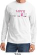 Mens Breast Cancer Shirt I Love Boobies Long Sleeve Tee T-Shirt