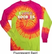 Mens Breast Cancer Shirt I Love Boobies Long Sleeve Tie Dye Tee
