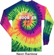 Mens Breast Cancer Shirt I Love Boobies Long Sleeve Tie Dye Tee