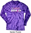 Mens Breast Cancer Shirt I Love Boobies Long Sleeve Tie Dye Tee