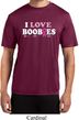 Mens Breast Cancer Shirt I Love Boobies Moisture Wicking Tee T-Shirt
