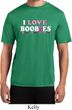 Mens Breast Cancer Shirt I Love Boobies Moisture Wicking Tee T-Shirt
